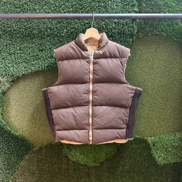 Vintage 1980s Reversible Puffer Vest Large - Picture 3 of 5